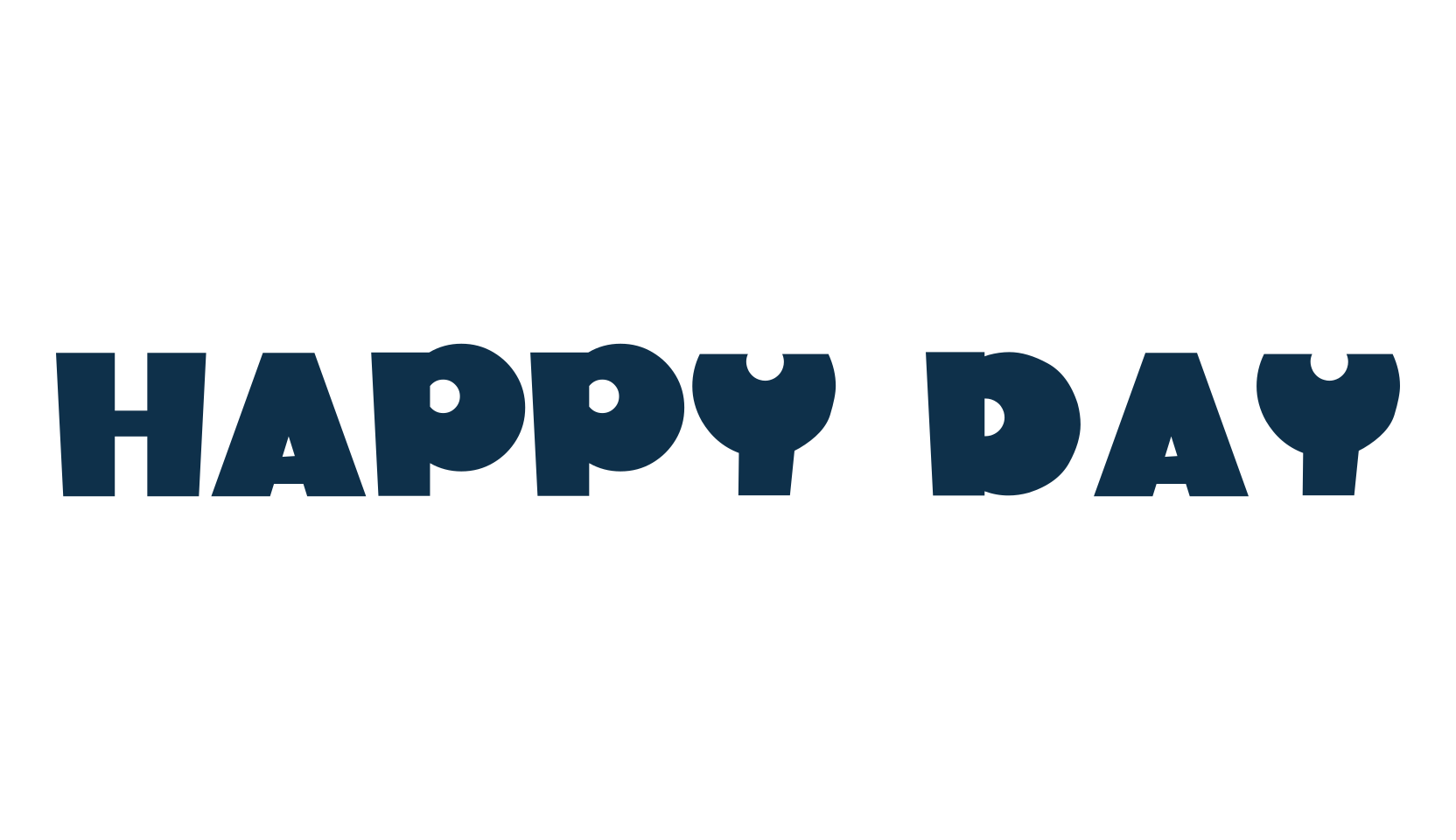 Happy Day, cartoon font preview