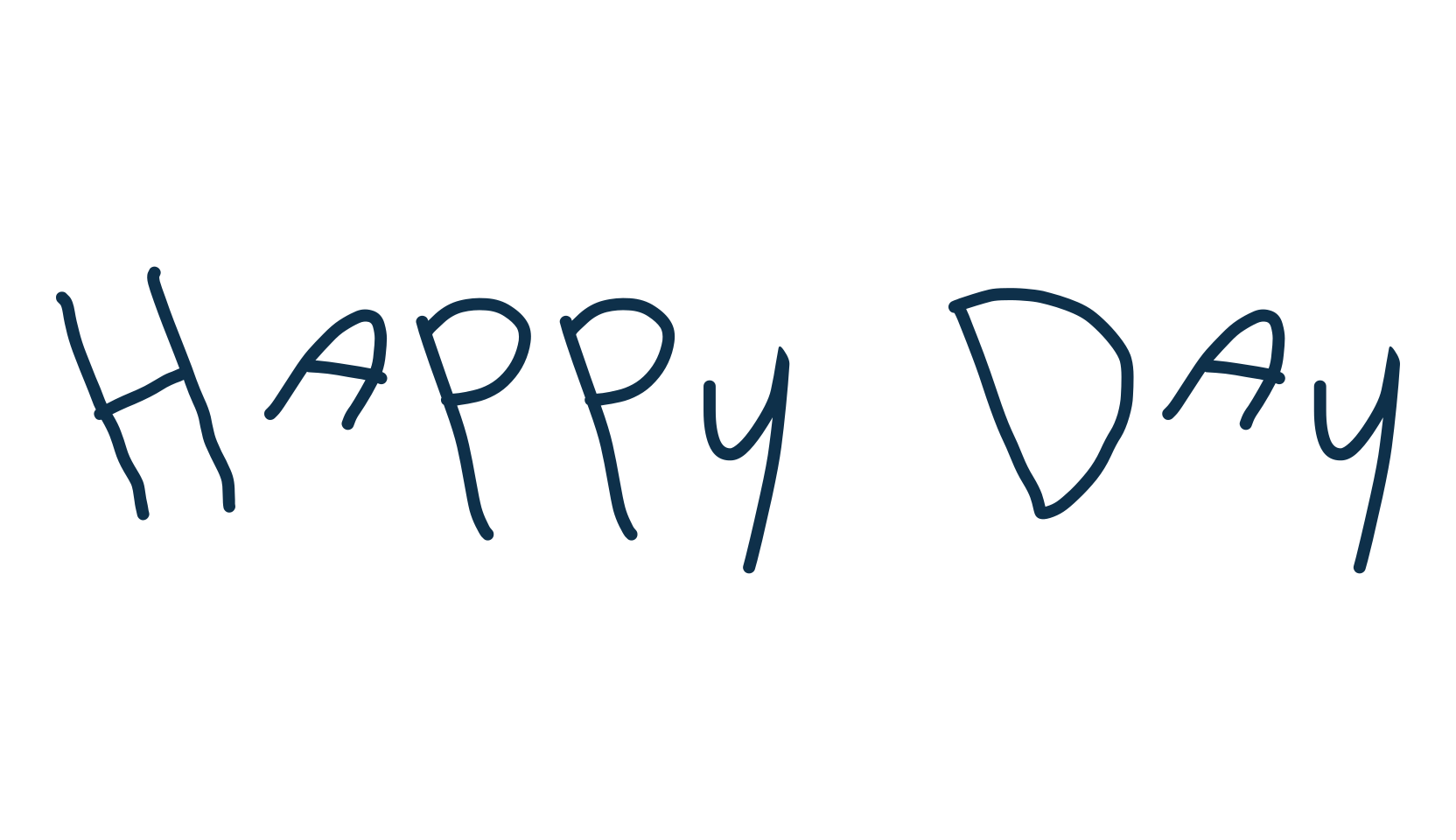 Happy Day (happy-day), handwriting font preview