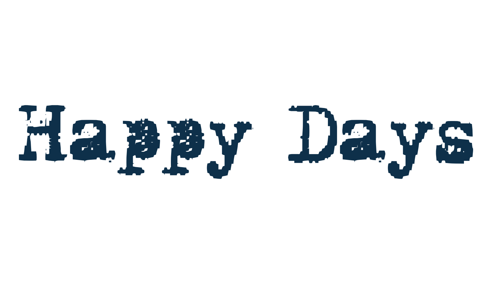 Happy Days (happy-days-2), typewriter font preview
