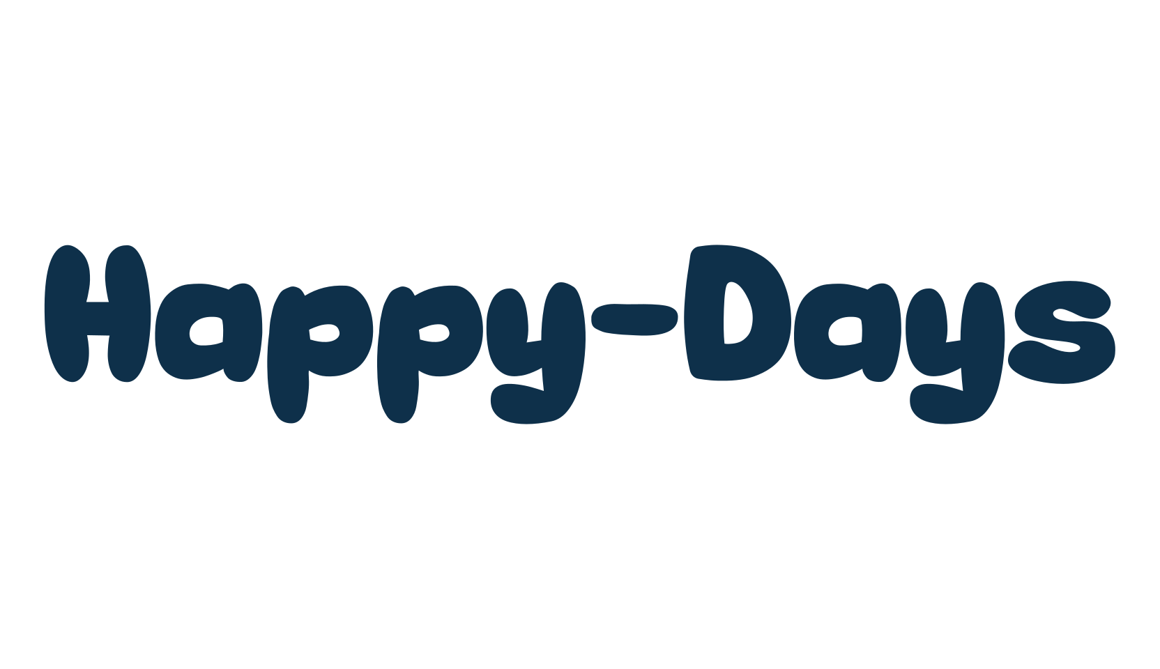 Happy-Days, fancy cartoon decorative font preview