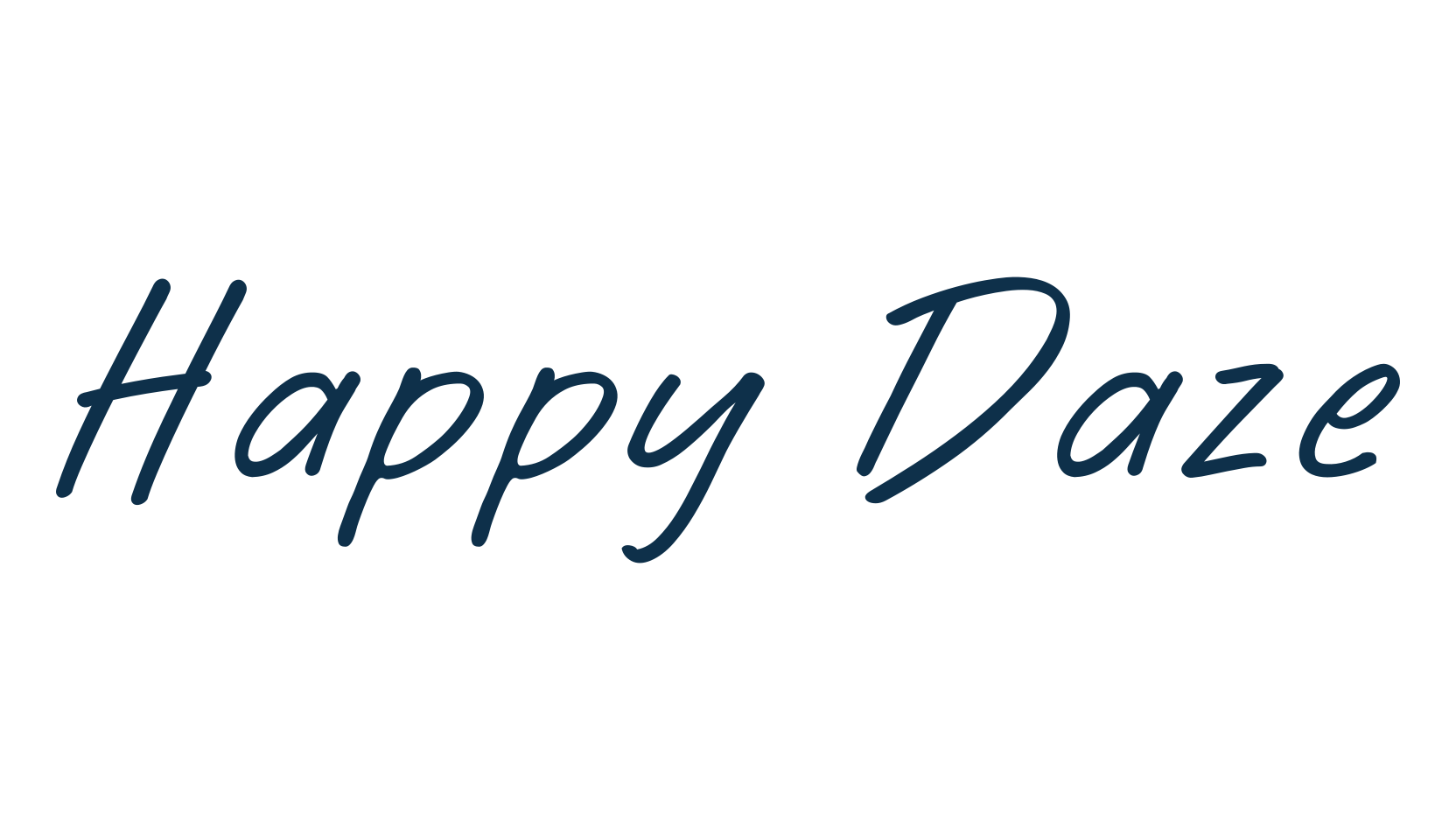 Happy Daze, script handwritten fancy decorative calligraphy font preview