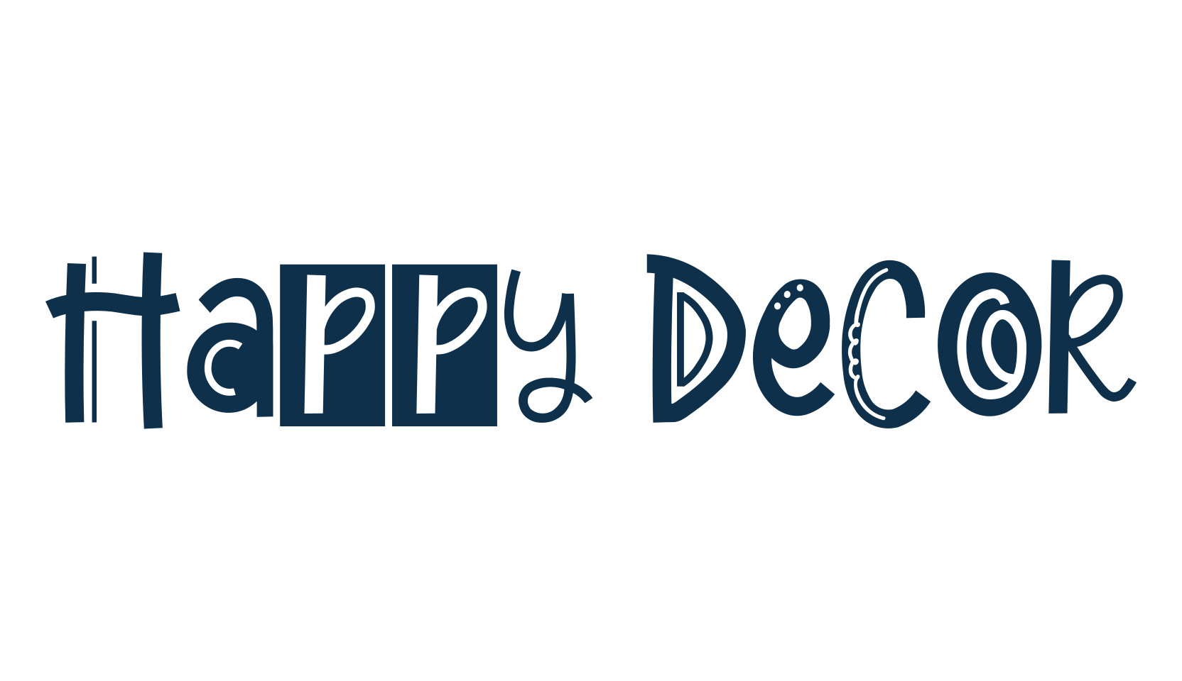Happy Decor, decorative font preview
