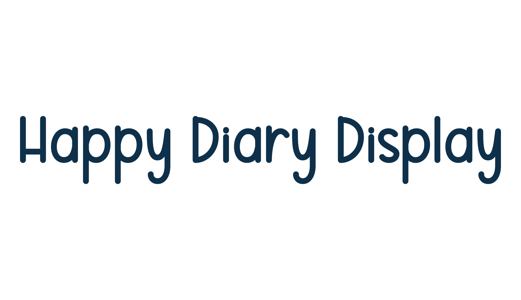 Happy Diary Display, script handwritten fancy decorative calligraphy font preview