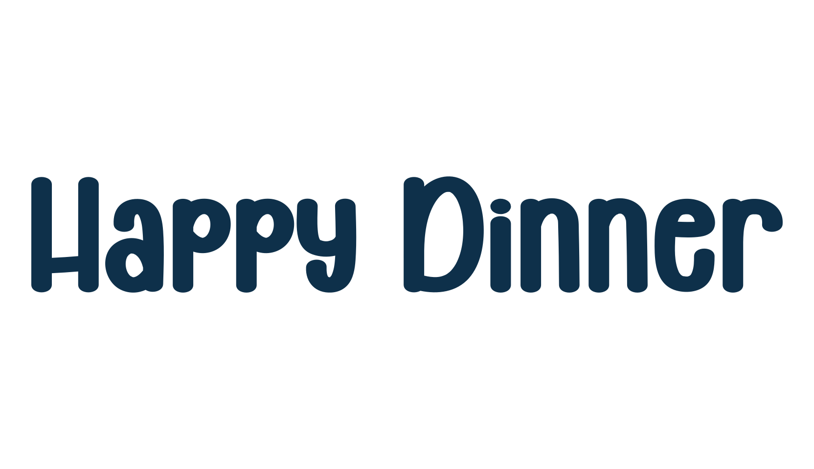 Happy Dinner, fancy decorative font preview