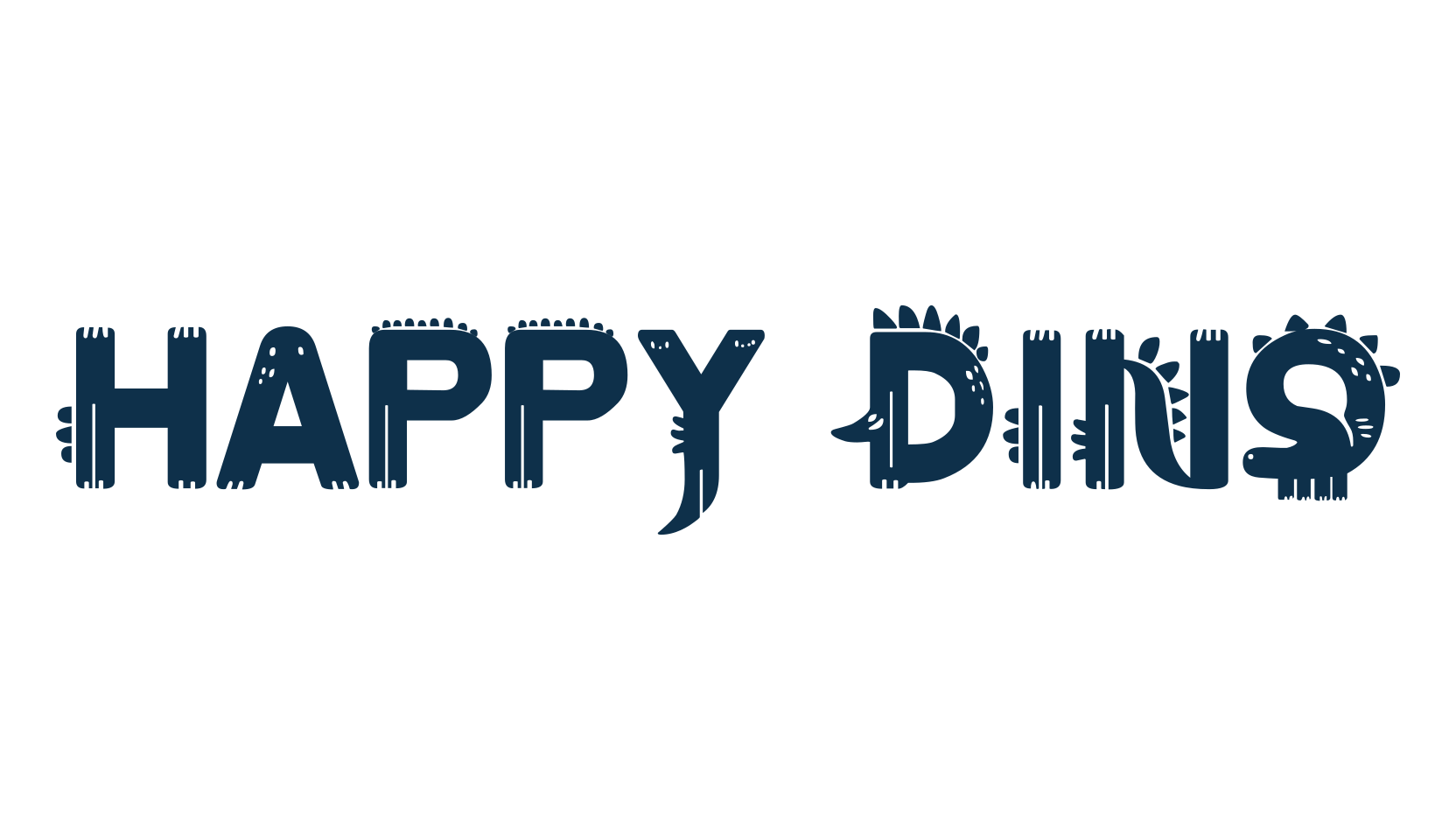 Happy Dino, decorative font preview