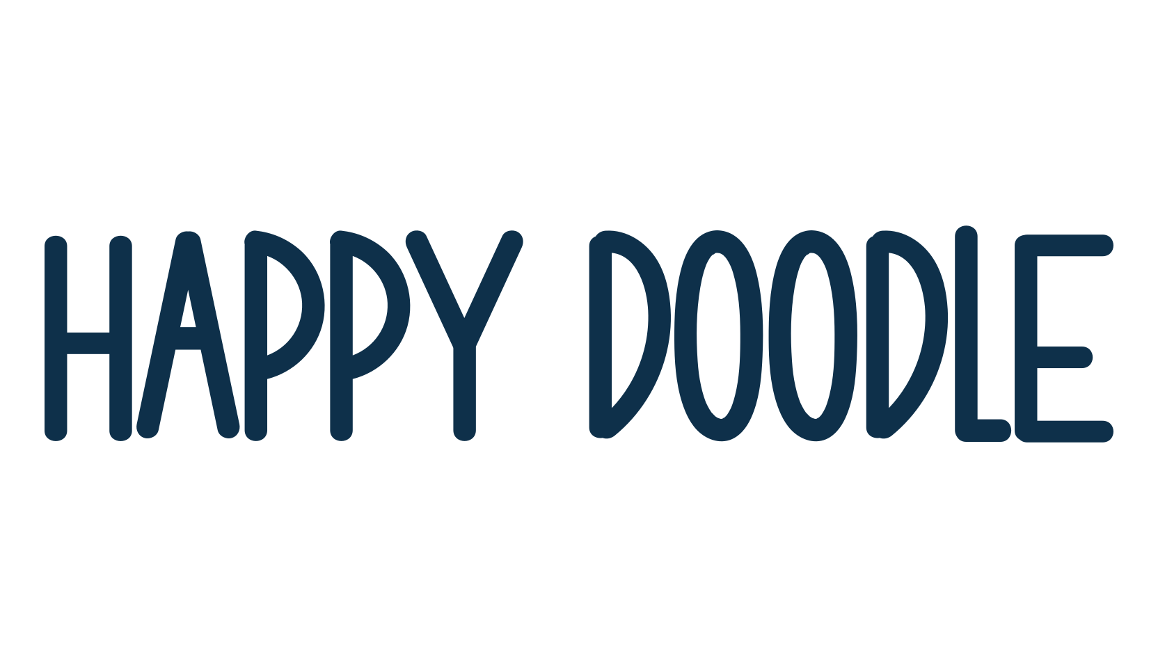 Happy Doodle, handwriting font preview