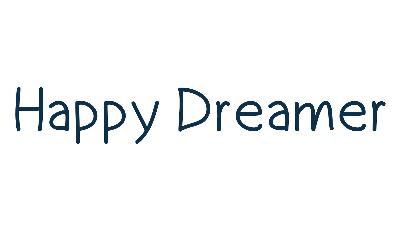 Happy Dreamer, handwriting font preview