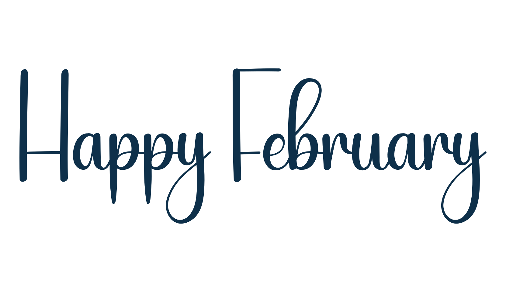 Happy February, script handwritten fancy decorative calligraphy font preview
