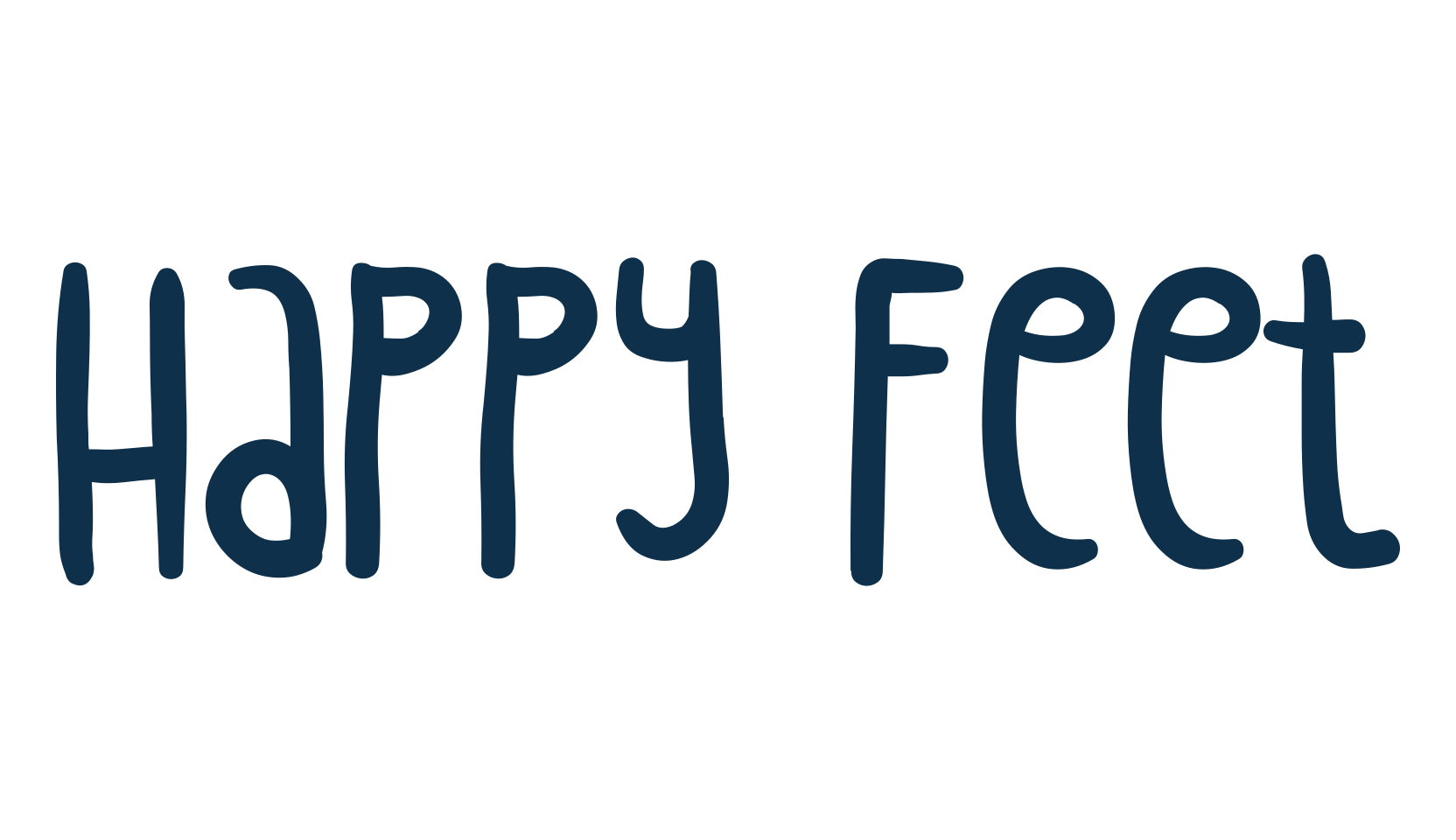 Happy Feet, handwriting font preview