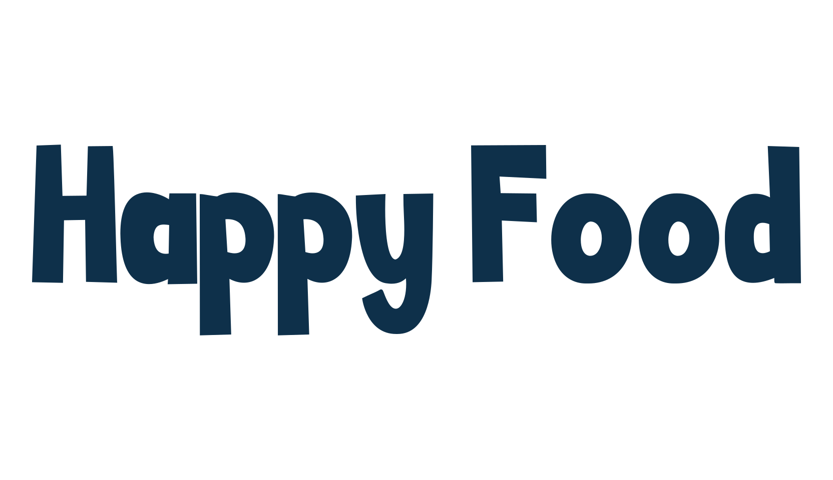 Happy Food, cartoon font preview