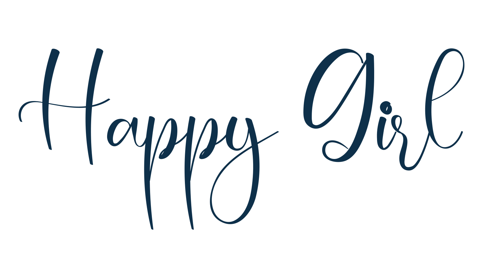 Happy Girl, script calligraphy fancy decorative font preview