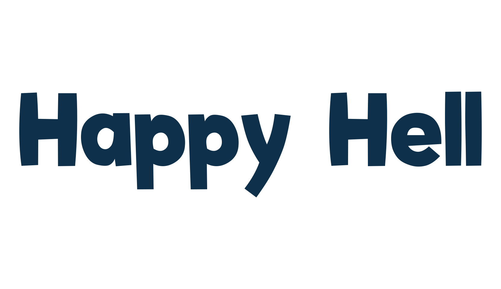 Happy Hell, fancy various decorative font preview