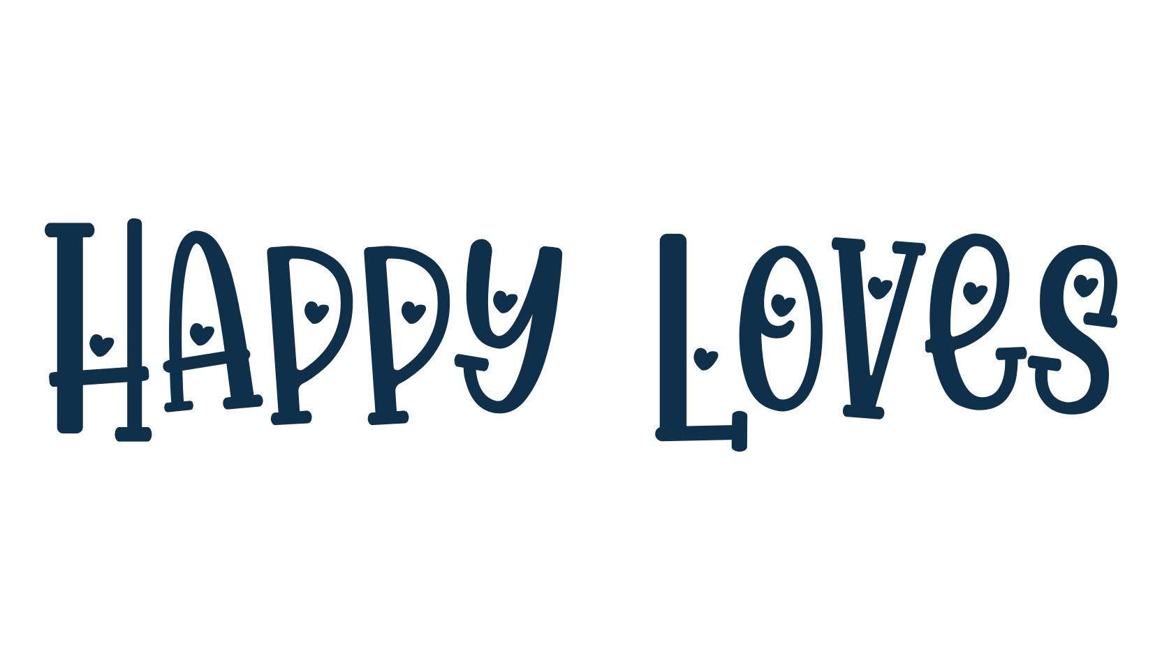 Happy Loves, fancy decorative font preview