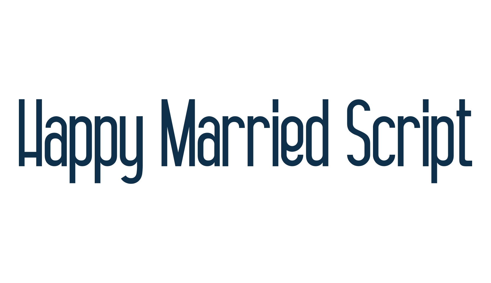 Happy Married Script, calligraphy font preview