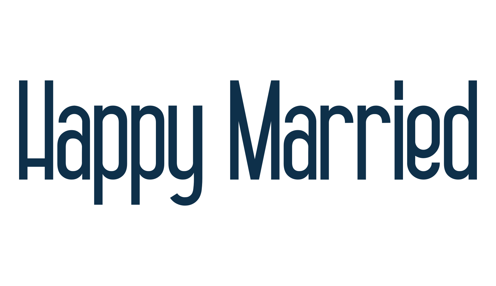 Happy Married, basic sans serif font preview