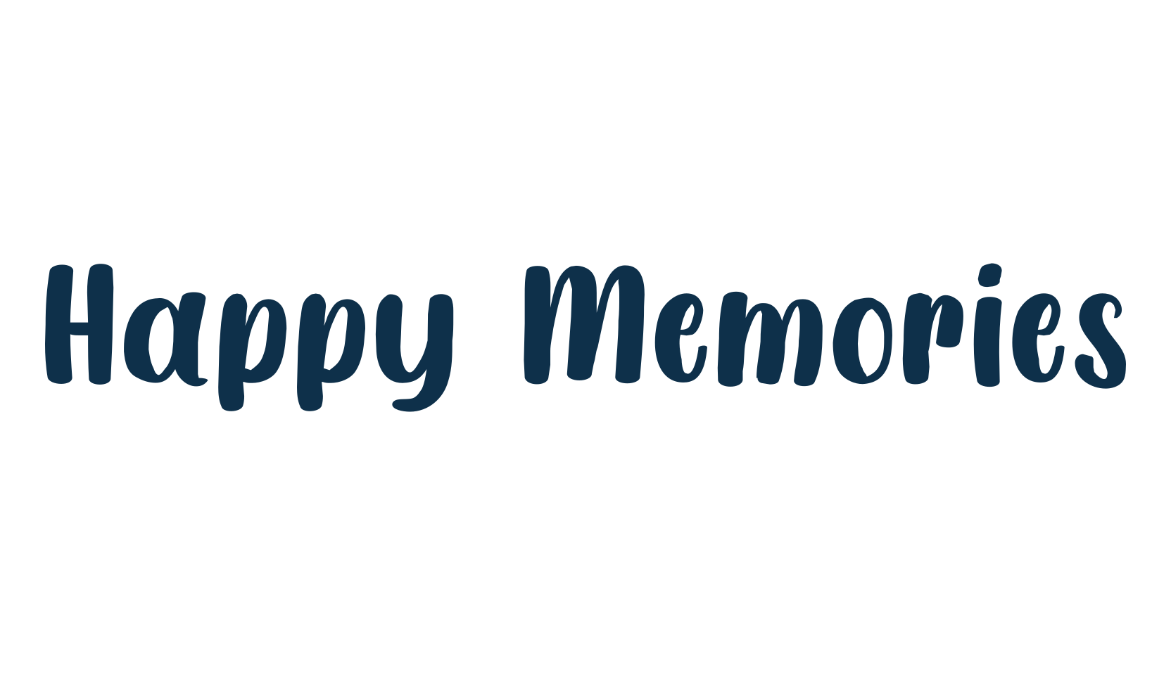 Happy Memories, cartoon font preview