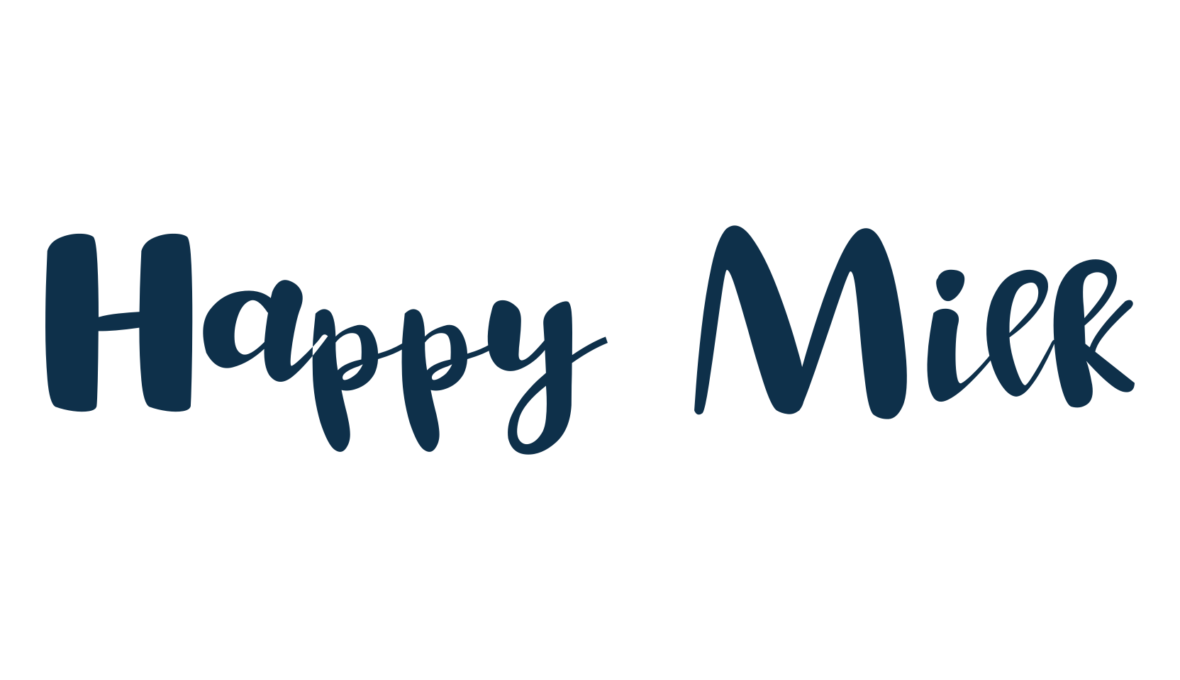 Happy Milk, script brush fancy decorative calligraphy font preview
