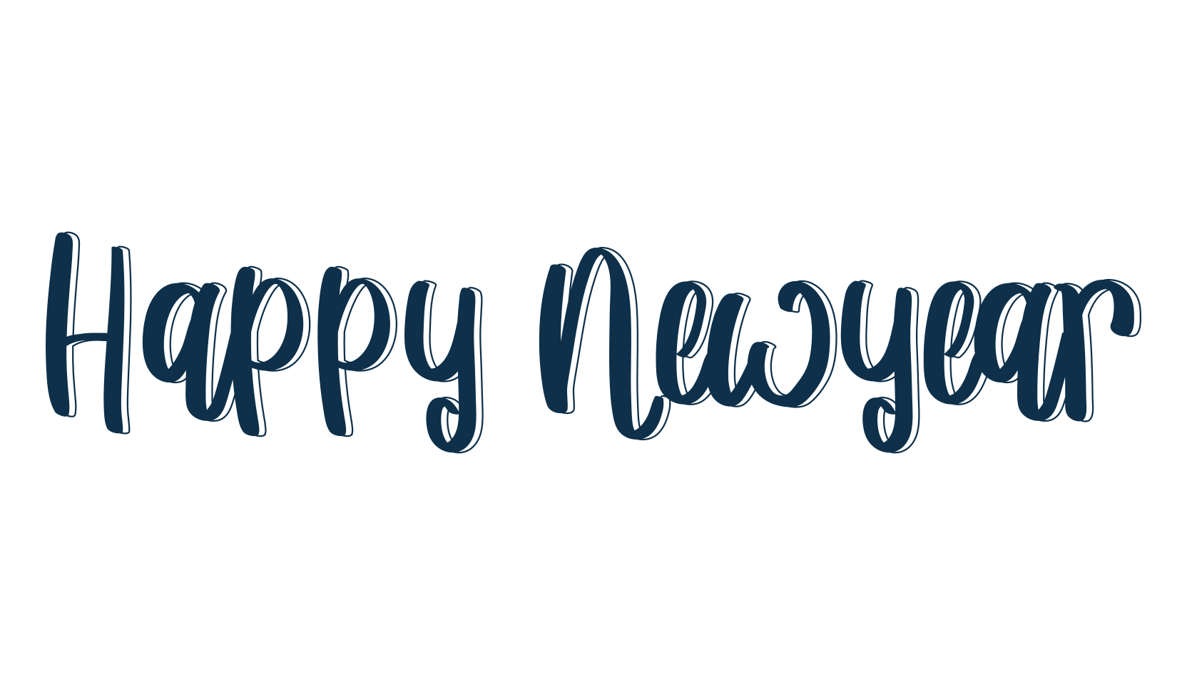 Happy Newyear, various font preview