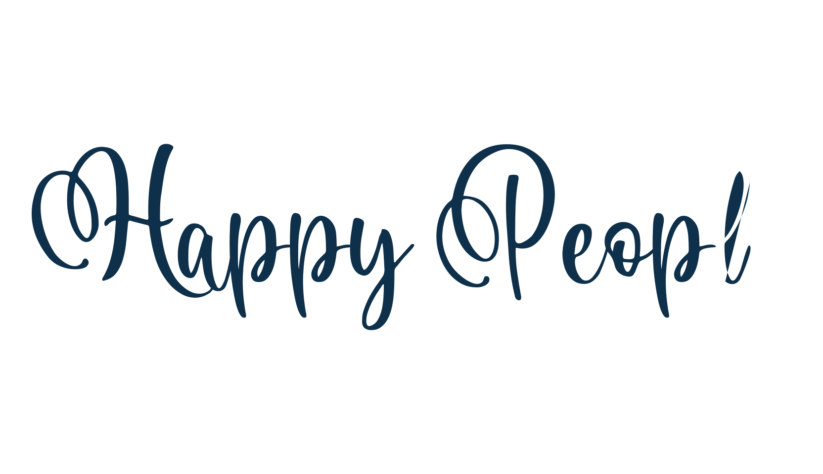 Happy People, calligraphy font preview