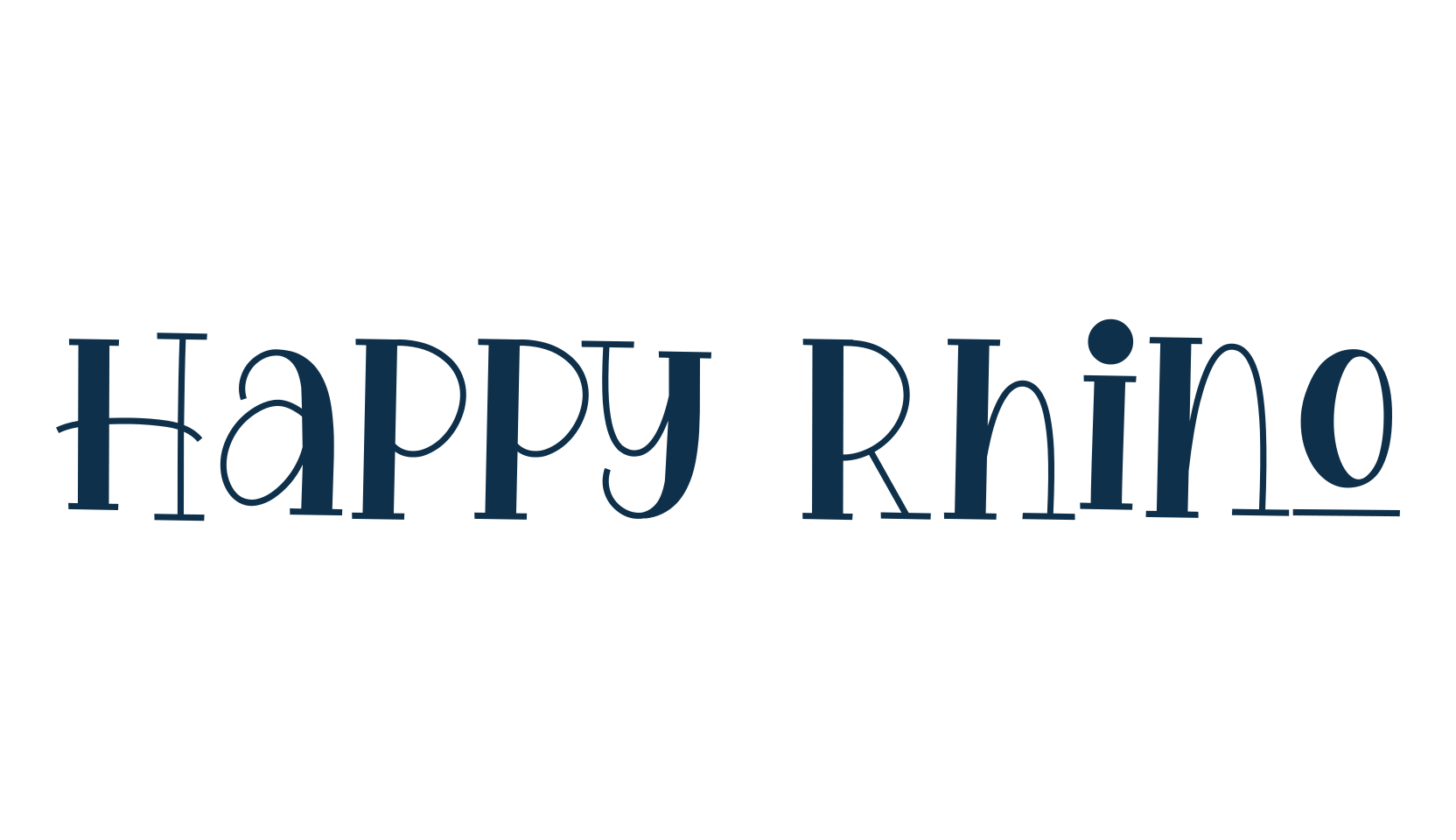 Happy Rhino, various font preview