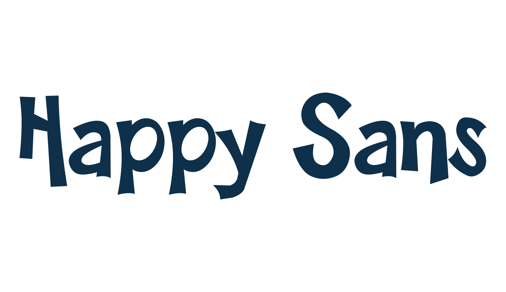 Happy Sans, cartoon font preview