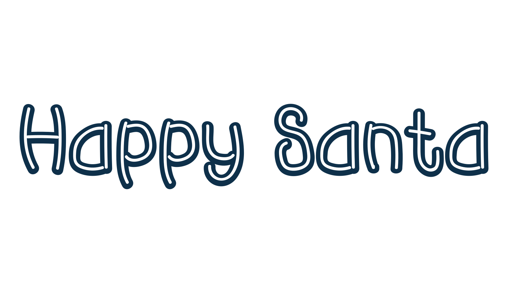 Happy Santa, fancy cartoon decorative font preview