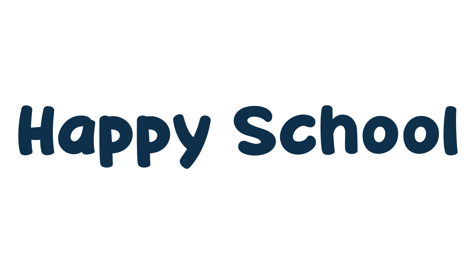 Happy School, cartoon font preview