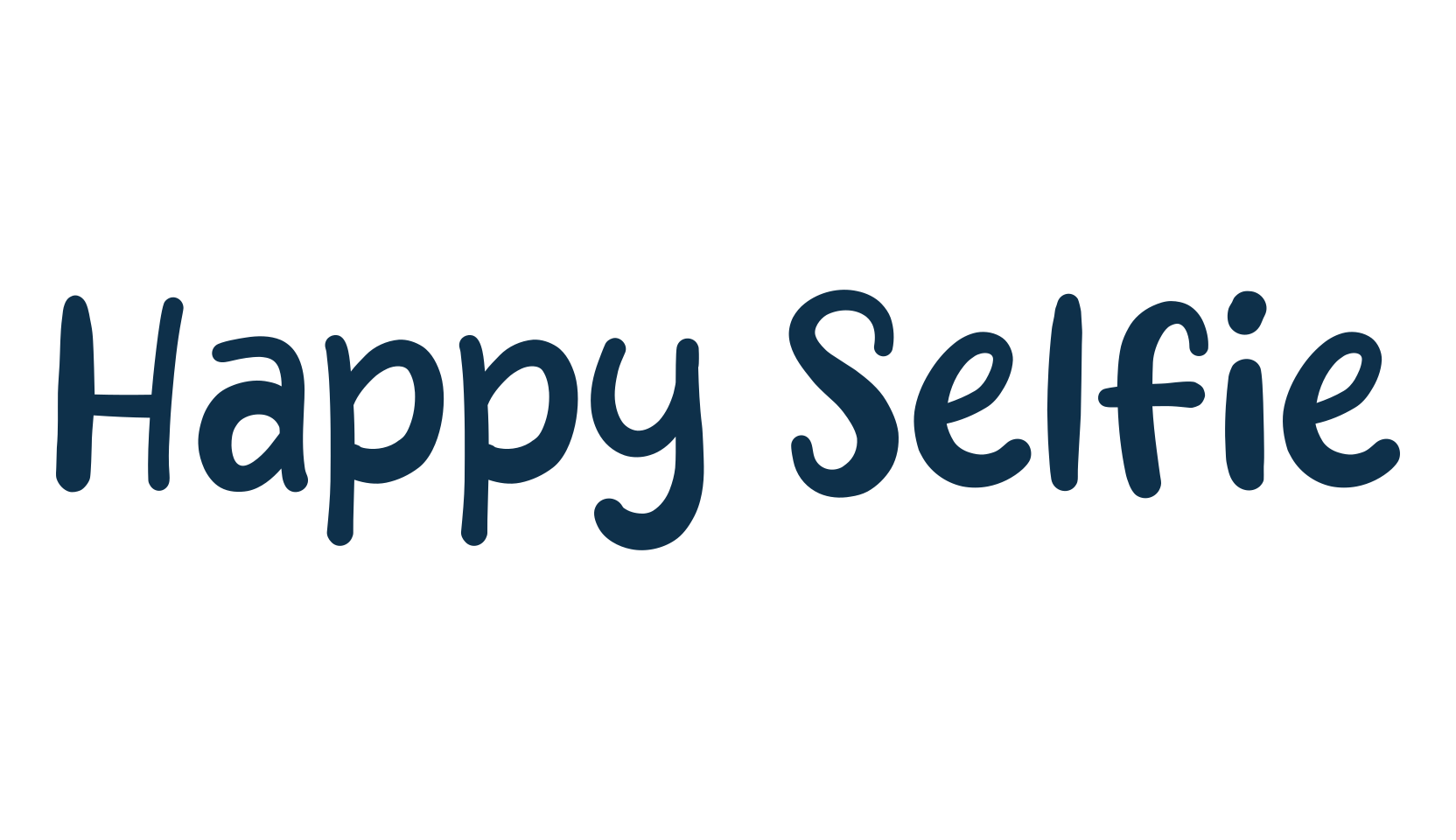 Happy Selfie, fancy cartoon decorative font preview