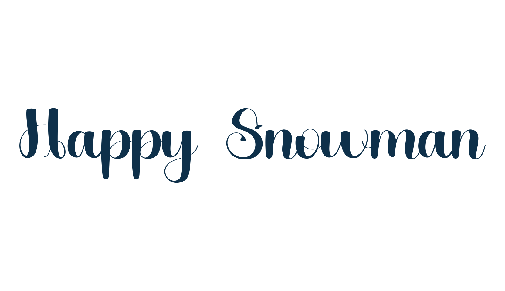 Happy Snowman, fancy decorative font preview