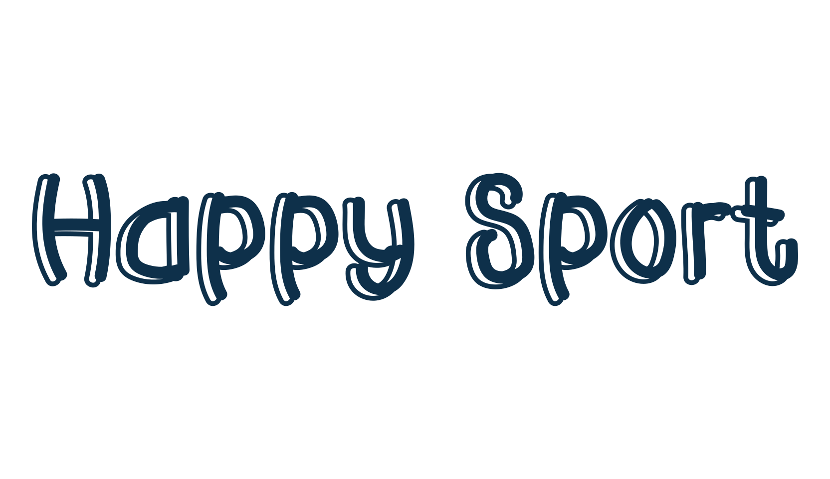 Happy Sport, fancy cartoon decorative font preview