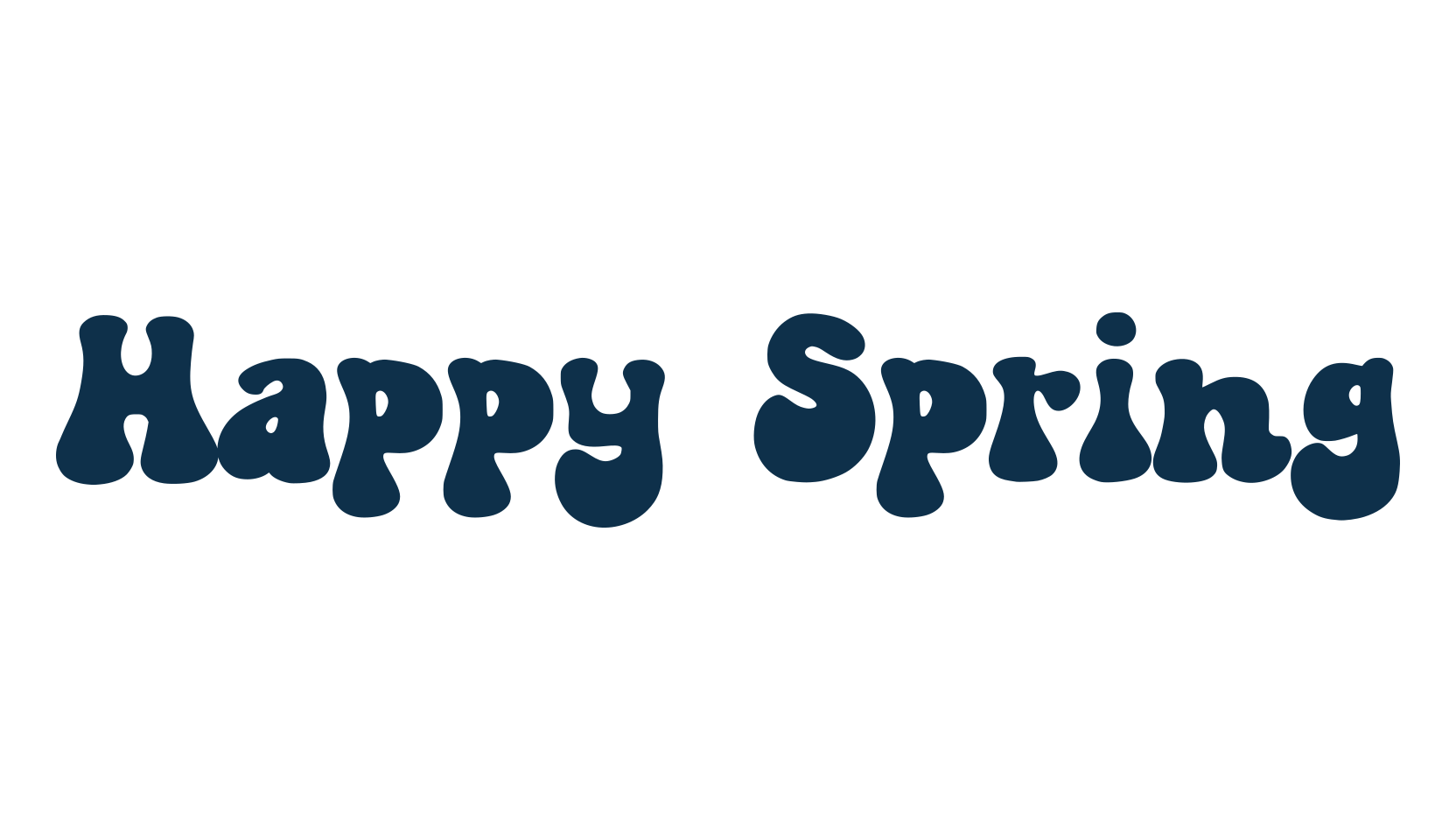 Happy Spring, groovy font preview