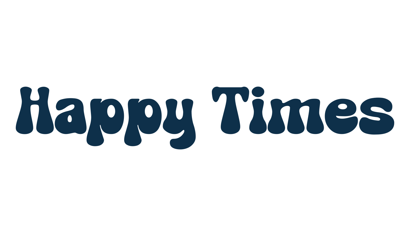 Happy Times, fancy groovy decorative font preview