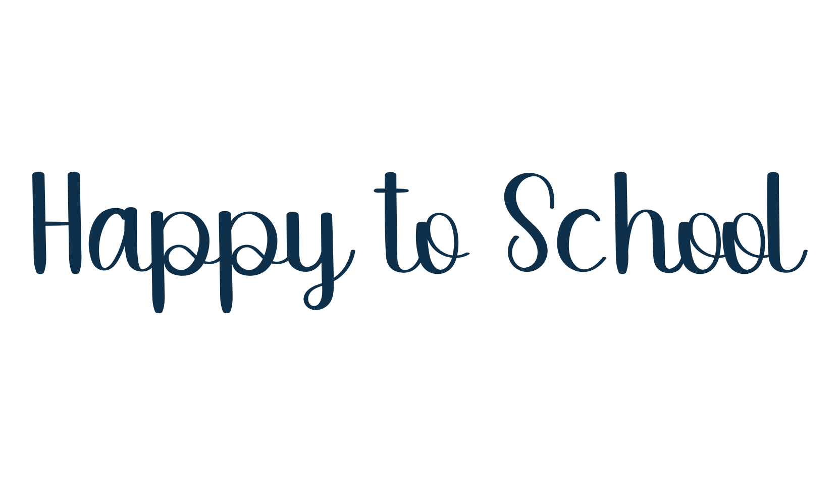 Happy to School, fancy various decorative script calligraphy font preview