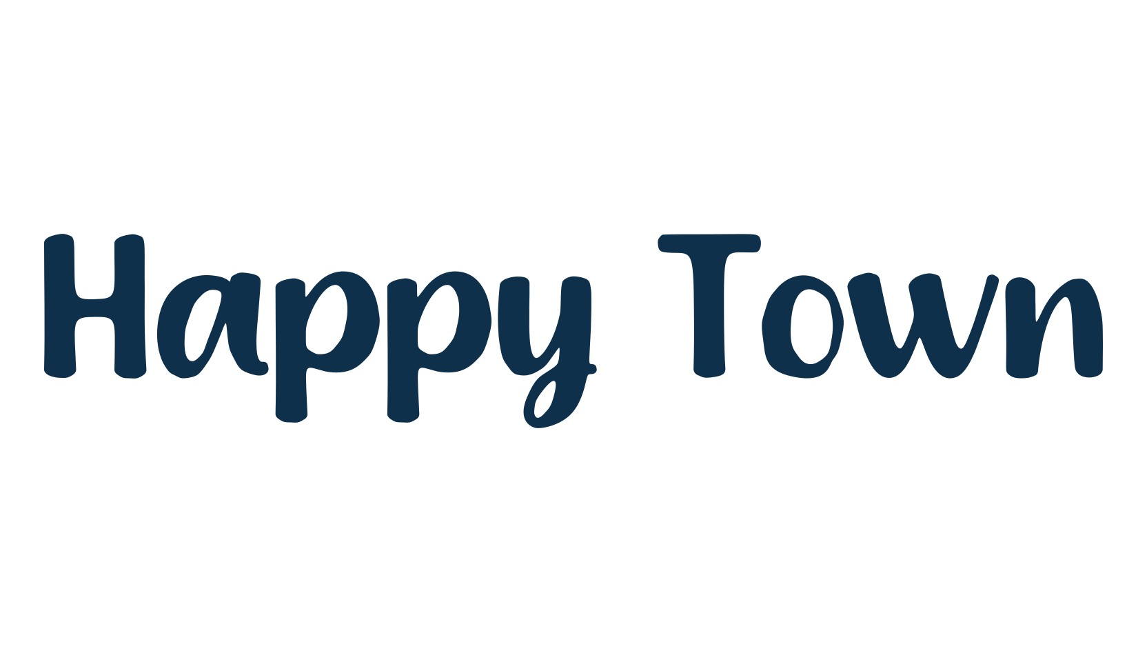 Happy Town, fancy various decorative script calligraphy font preview