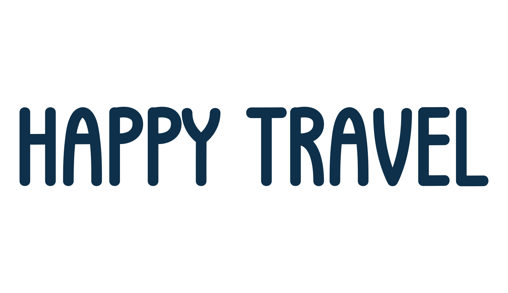 Happy Travel, fancy various decorative script calligraphy font preview