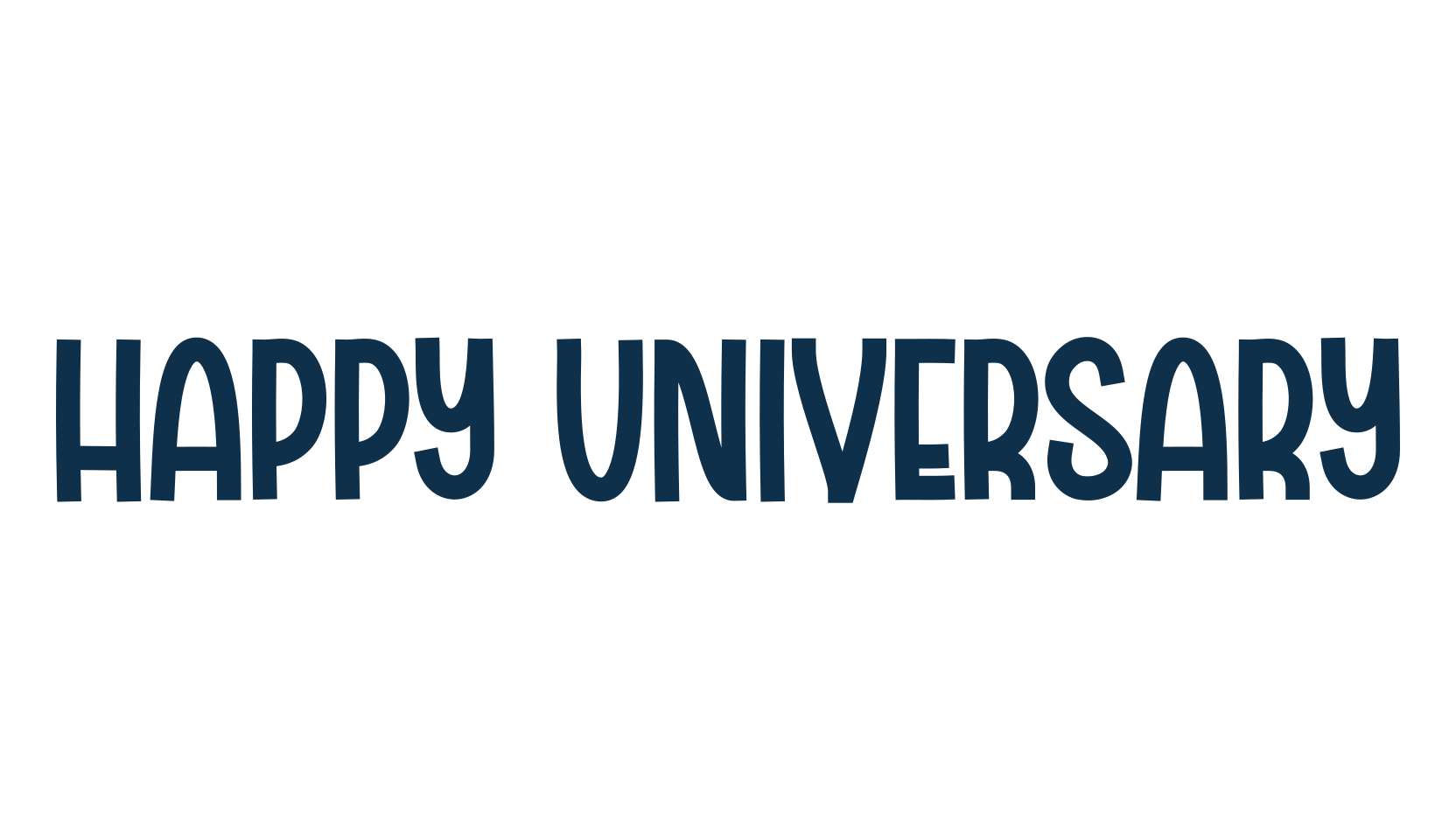 Happy Universary, fancy various decorative font preview