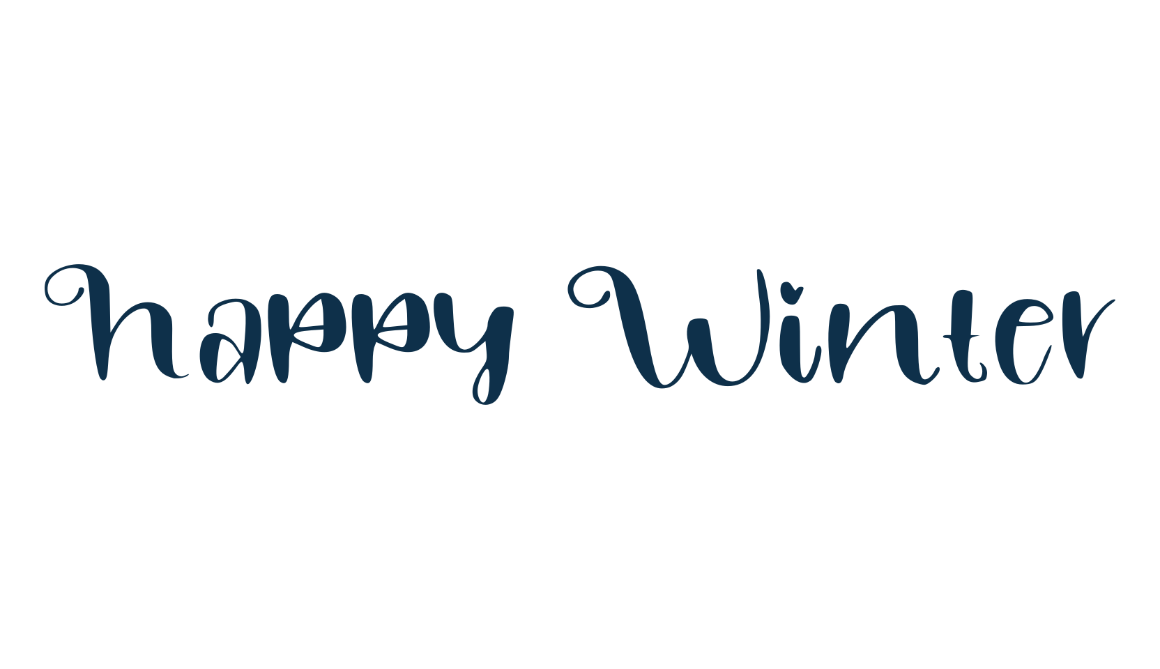 Happy Winter, curly font preview