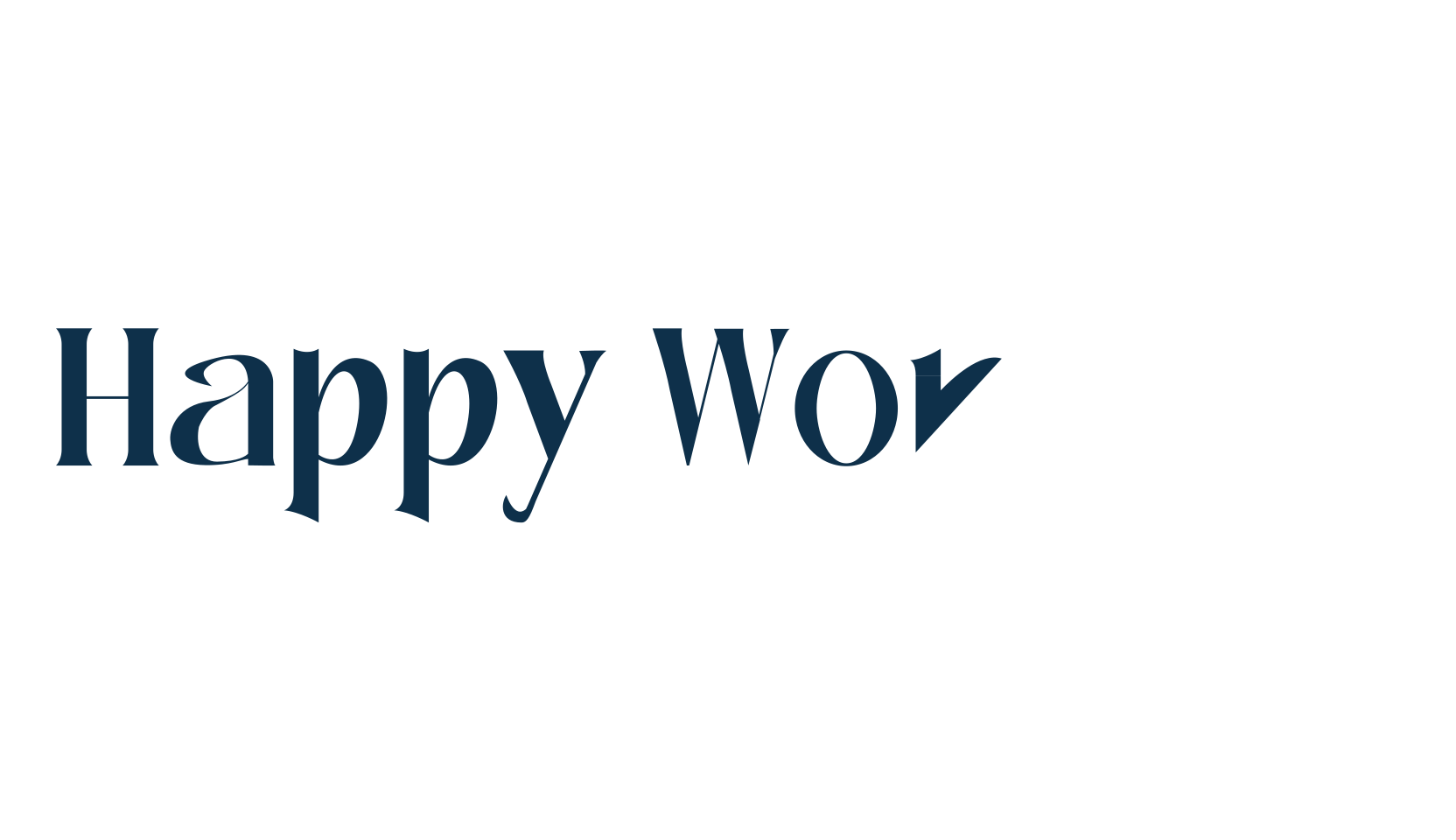 Happy Working, basic serif font preview