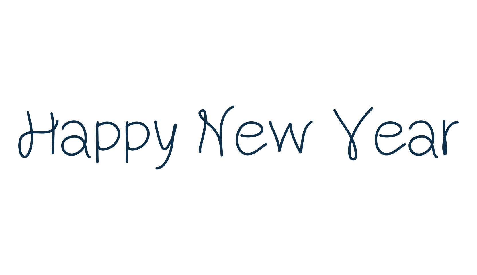 Happy New Year, handwriting font preview