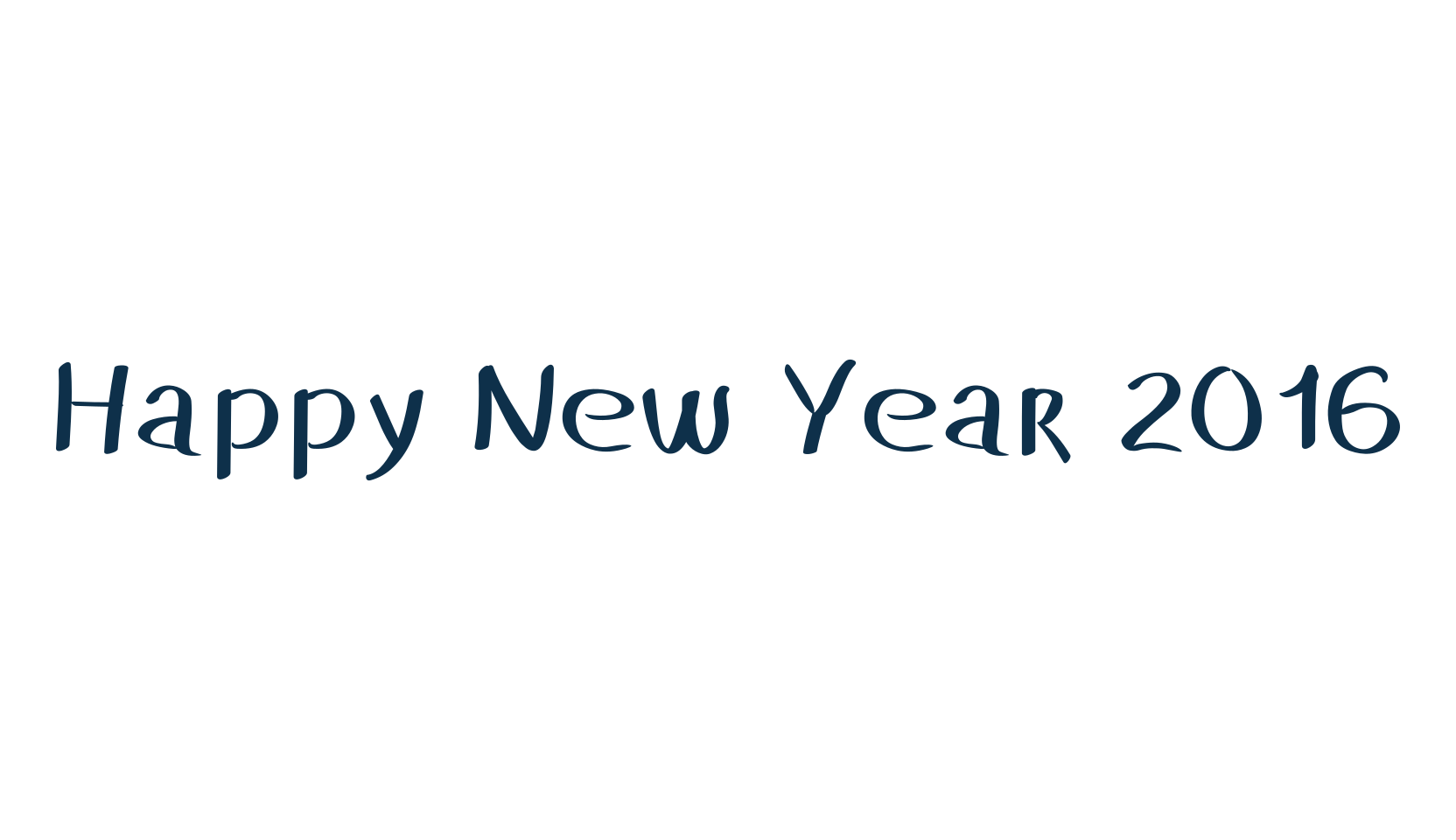 Happy New Year 2016, handwriting font preview