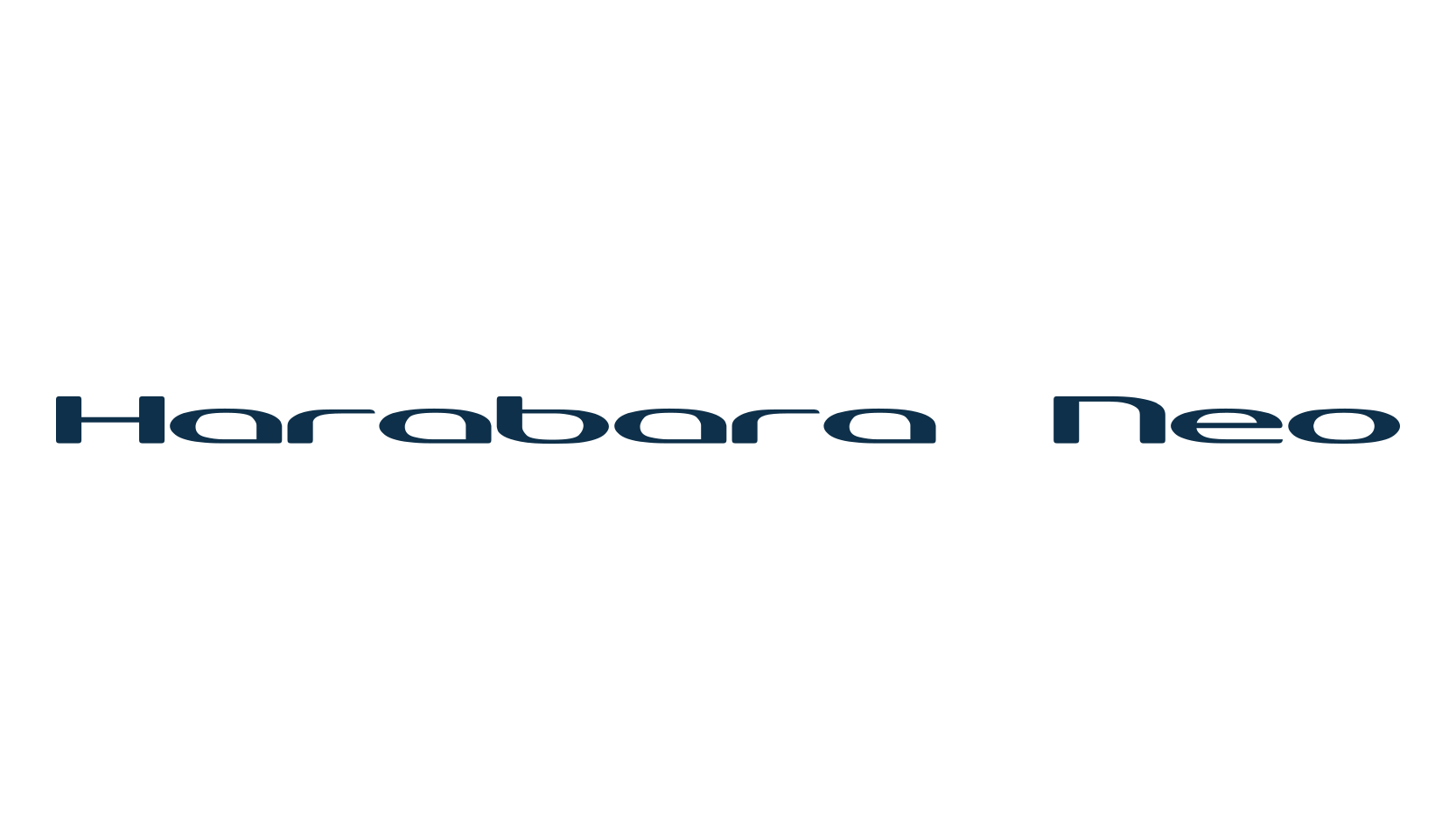 Harabara Neo, techno sci-fi font preview