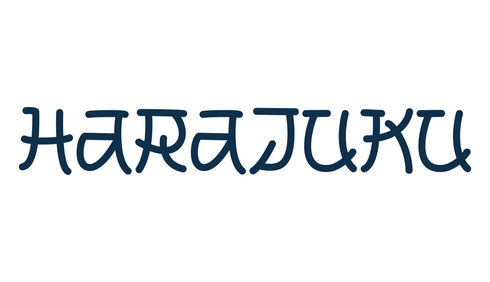 Harajuku, chinese, jpn font preview