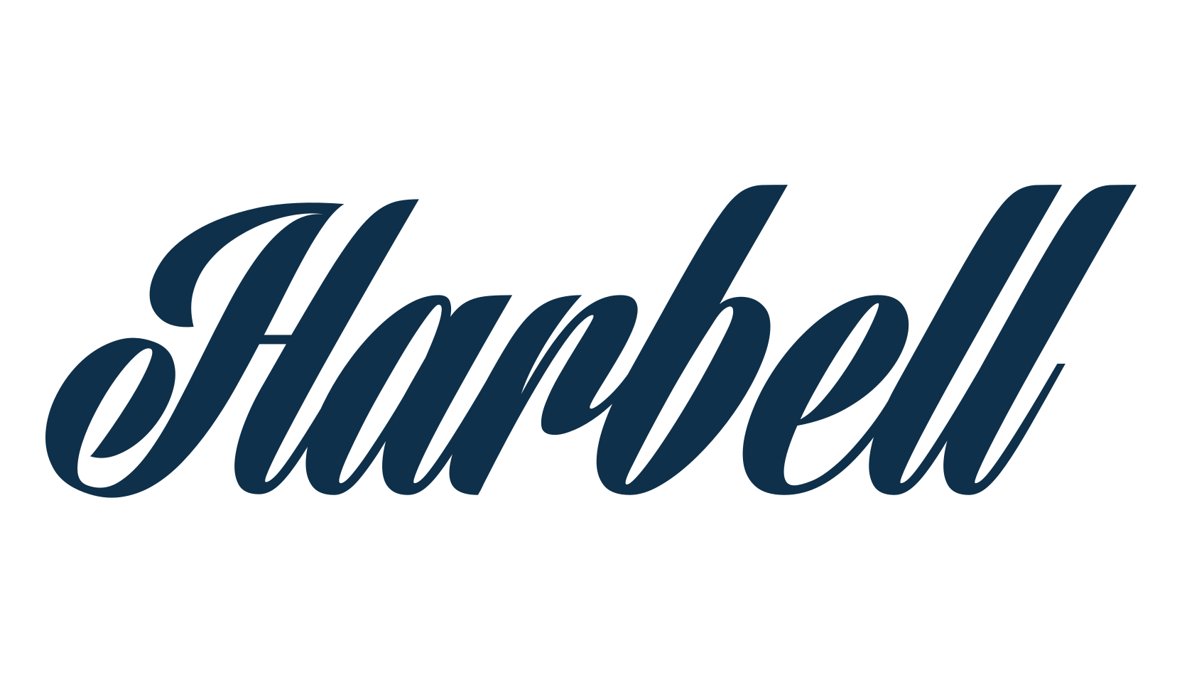Harbell, script calligraphy fancy decorative font preview