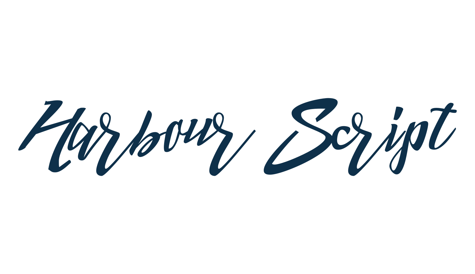 Harbour Script, calligraphy font preview