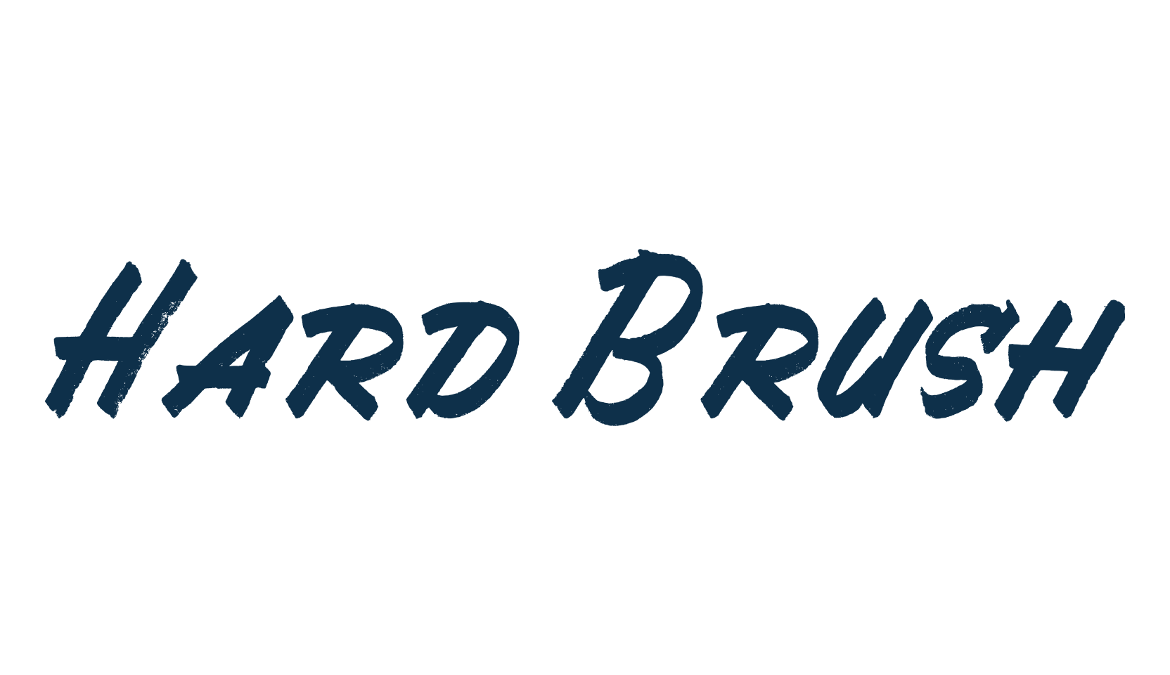 Hard Brush, brush font preview