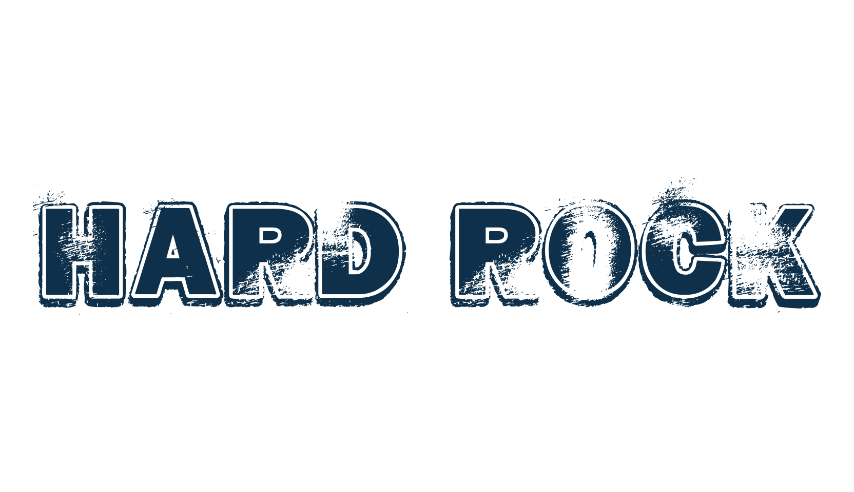 Hard Rock, eroded font preview
