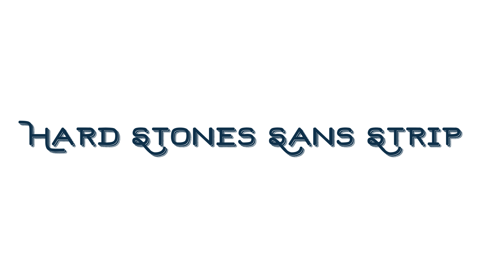 Hard Stones Sans Strip, retro font preview
