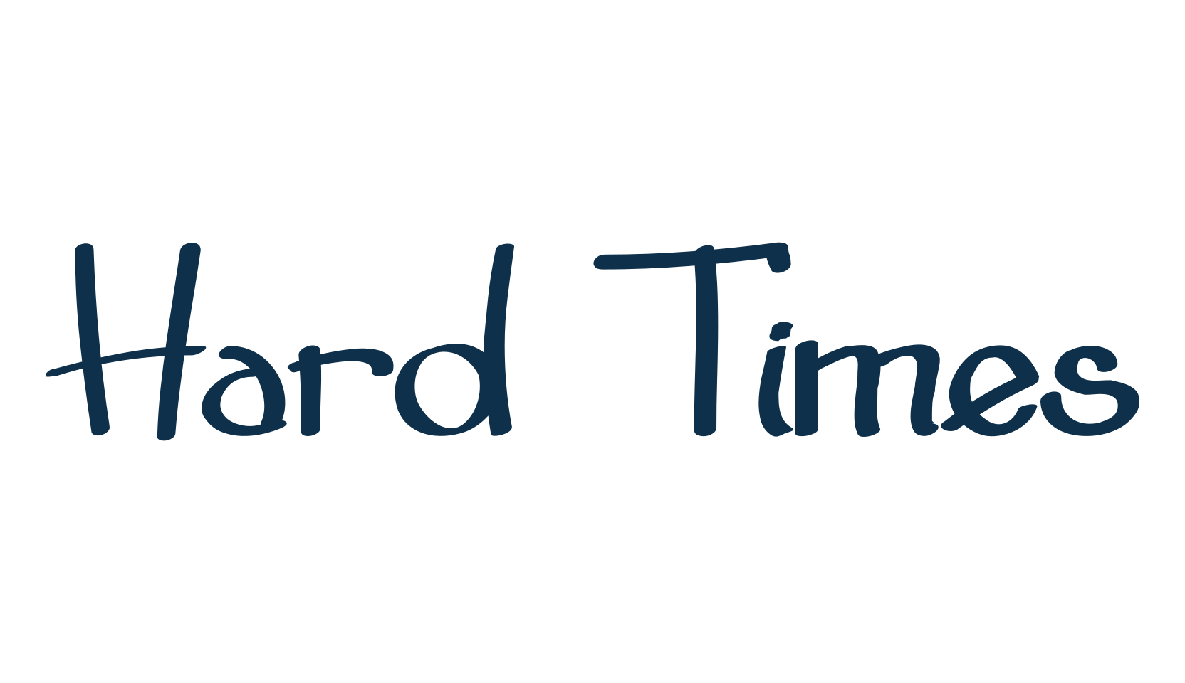 Hard Times, handwriting font preview