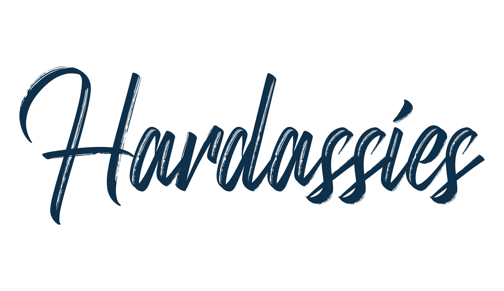 Hardassies, script brush fancy decorative calligraphy font preview