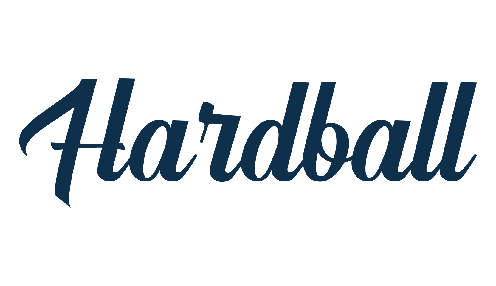 Hardball, old school font preview